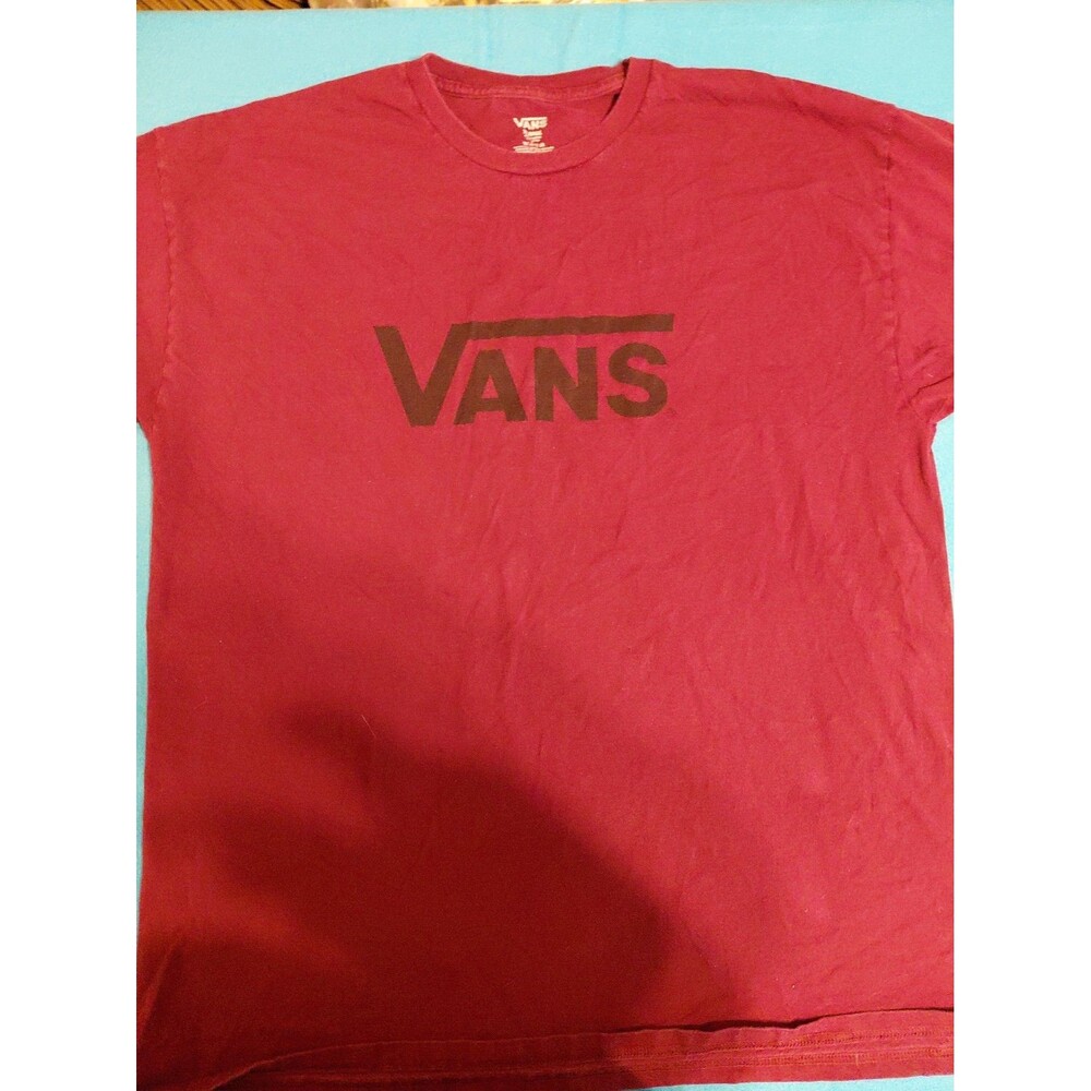 Vans Men’s T-shirt Maroon Size XLarge